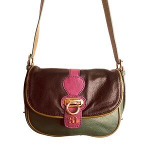 Salvador Bachiller Clorblock Leather Crossbody Bag Spain 9x6"